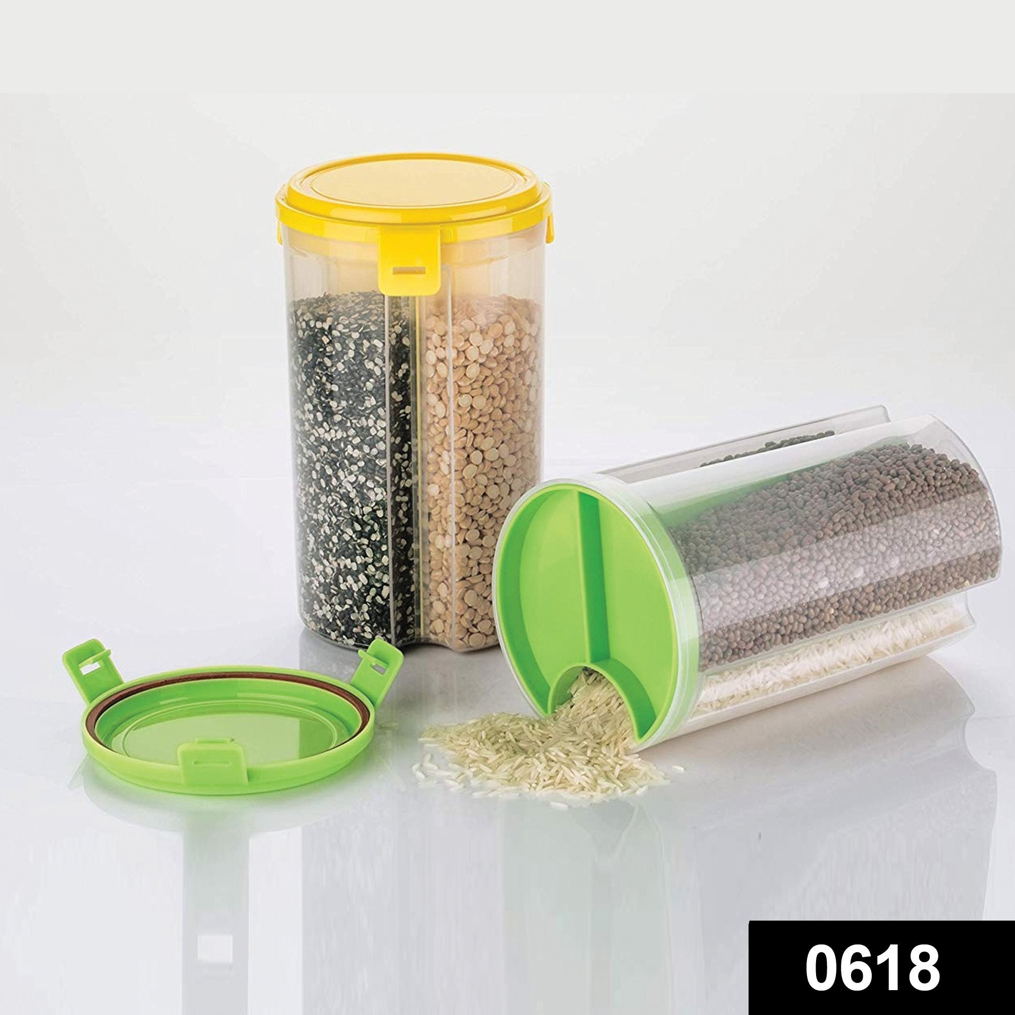 0618 3 in 1 Transparent Air Tight Storage Dispenser Container (1500ml) - SkyShopy 0618 3 in 1 Transparent Air Tight Storage Dispenser Container (1500ml) - SkyShopy